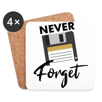 Nerd nerds diskette saying - Coasters (set of 4) - white - Front