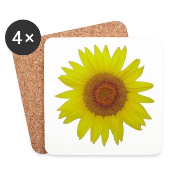 Sunflower - Coasters (set of 4) - white - Front