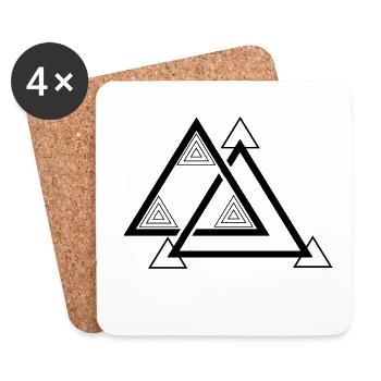Triangle Modern - Coasters (set of 4) - white - Front