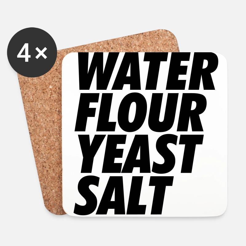 Pizza - Coasters (set of 4) - white