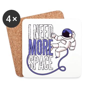 I need more space Astronaut Weltraum Mars Leben - Untersetzer (4er-Set) - Weiß - Vorne
