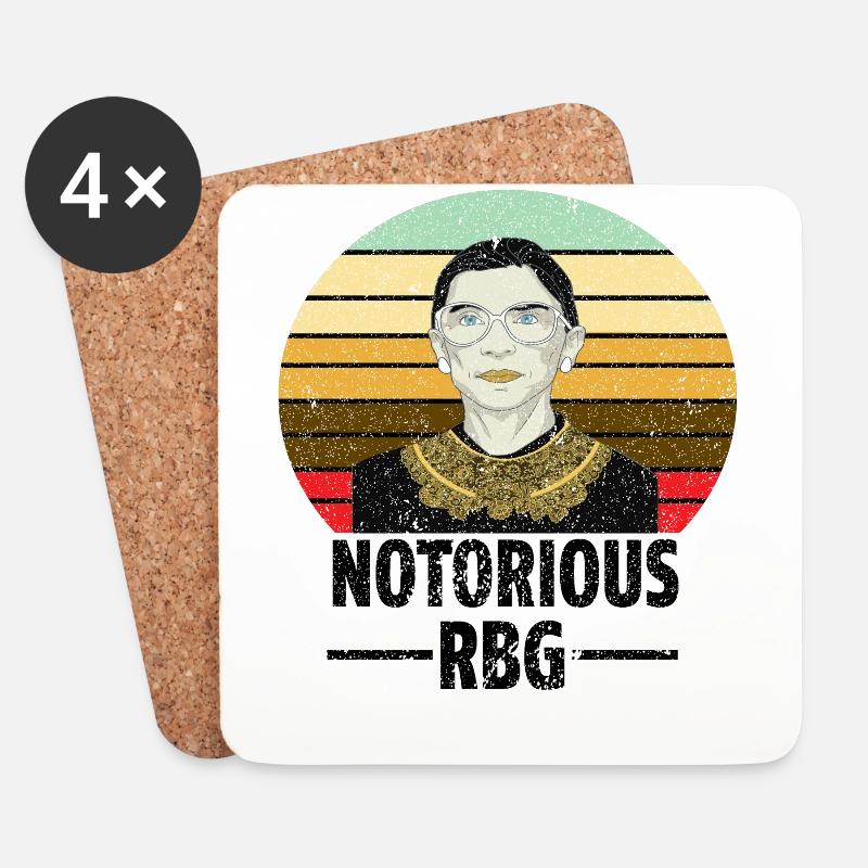 Notorische RBG - Untersetzer (4er-Set) - Weiß