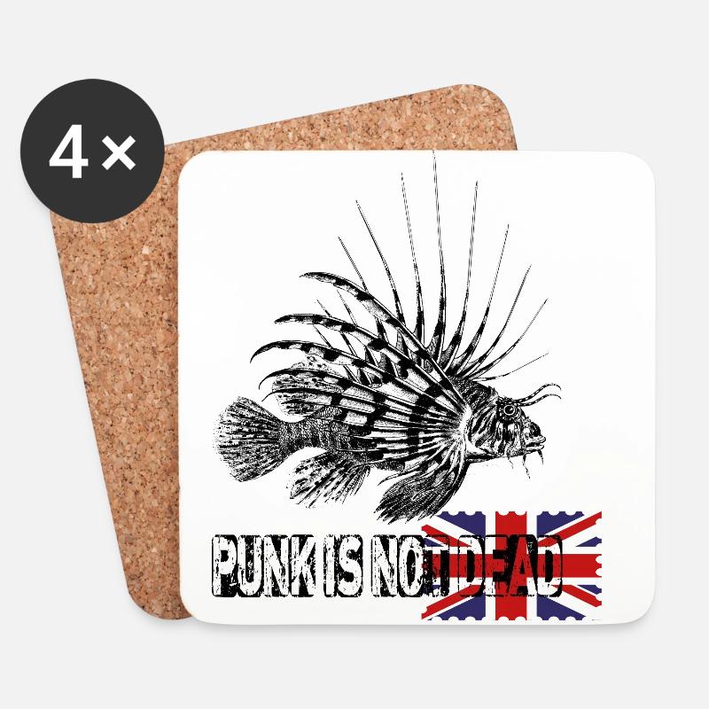 Punk is not dead - Untersetzer (4er-Set) - Weiß