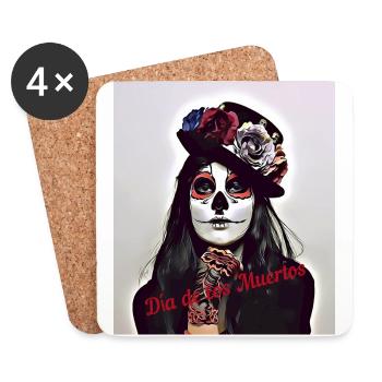 Dia de los Muertos - Untersetzer (4er-Set) - Weiß - Vorne