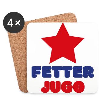 Balkan Yugoslavia Nostalgie Geschenkidee - Untersetzer (4er-Set) - Weiß - Vorne