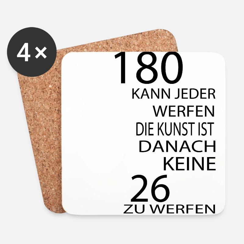 Darts Dart - Untersetzer (4er-Set) - Weiß