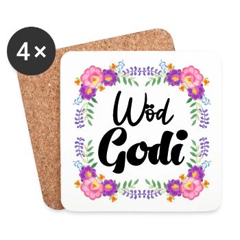 Wöd Godi Tolle Godi Taufpatin Österreich Sprüche - Untersetzer (4er-Set) - Weiß - Vorne