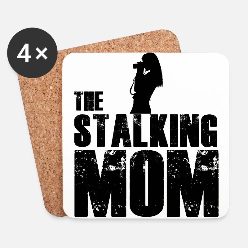 The Stalking Mom - Untersetzer (4er-Set) - Weiß