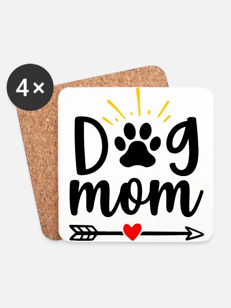 Dog mom - Coasters (set of 4) - white