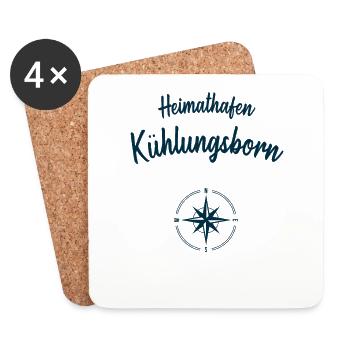 Heimathafen Kühlungsborn Ostsee Küste Segeln - Untersetzer (4er-Set) - Weiß - Vorne