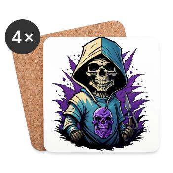 La mort dans le quartier - Dessous de verre (lot de 4) - blanc - Devant
