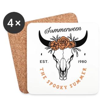 Summerween spooky summer party halloween aesthetic - Coasters (set of 4) - white - Front