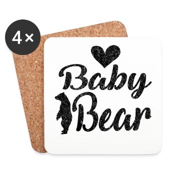 Bébé Bear pour les parents bébé équipier - Dessous de verre (lot de 4) - blanc - Devant