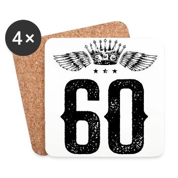 60 Number Crown - Coasters (set of 4) - white - Front
