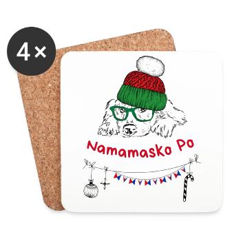 Weihnachten Filipino Namamasko po cute Dog - Untersetzer (4er-Set) - Weiß - Vorne