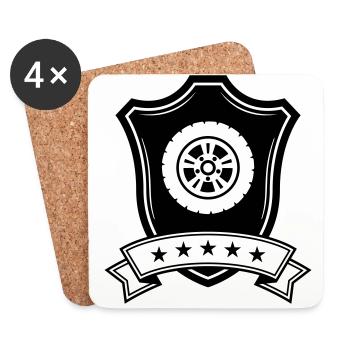 Crête de réglage des pneus - Dessous de verre (lot de 4) - blanc - Devant