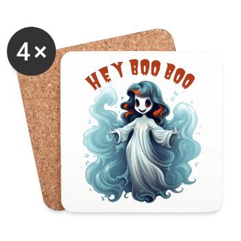 HEY BOO BOO - Dessous de verre (lot de 4) - blanc - Devant