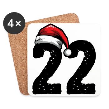 22 Number Christmas - Coasters (set of 4) - white - Front