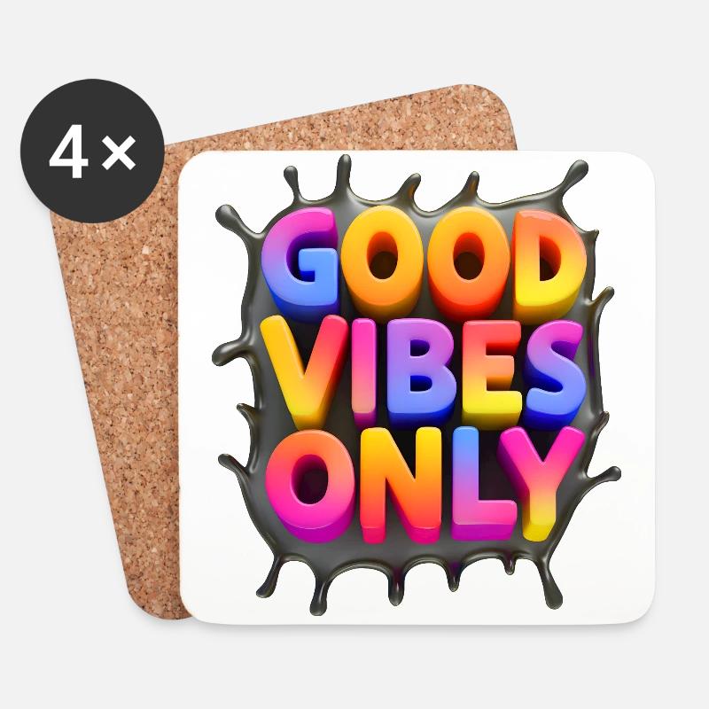 VIBES 🌈 - Coasters (set of 4) - white