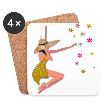 Spring - Coasters (set of 4) - white - Front