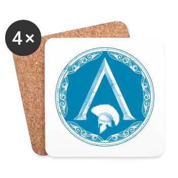 Le symbole de Sparte - Dessous de verre (lot de 4) - blanc - Devant