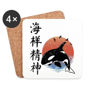 Orca - Untersetzer (4er-Set) - Weiß - Vorne
