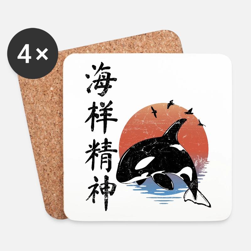 Orca - Coasters (set of 4) - white