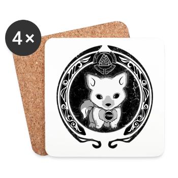 Fenriswolf - Dessous de verre (lot de 4) - blanc - Devant