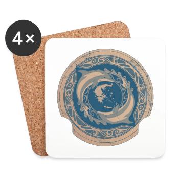 Greece - Coasters (set of 4) - white - Front