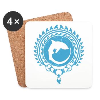 Thresher shark thresher shark - Coasters (set of 4) - white - Front