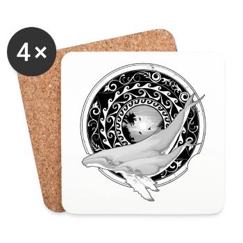 Humpbacks - Coasters (set of 4) - white - Front