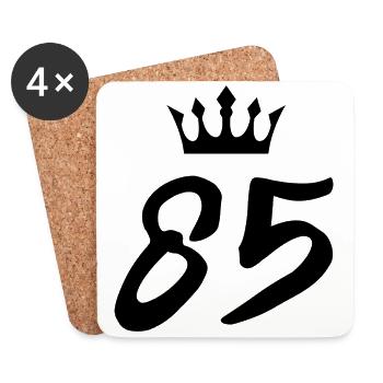 85 Number crown - Coasters (set of 4) - white - Front