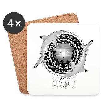Schwarzspitzenriffhaie Bali Indonesien - Untersetzer (4er-Set) - Weiß - Vorne