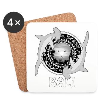 Hammerhead sharks Bali Indonesia - Coasters (set of 4) - white - Front