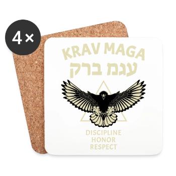 Krav Maga Adler - Untersetzer (4er-Set) - Weiß - Vorne