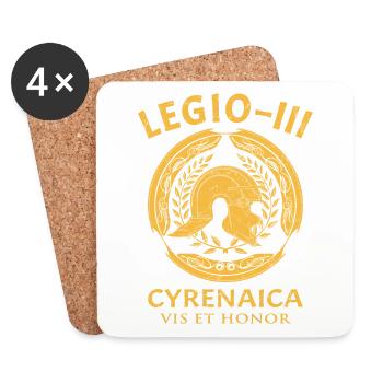 Legio 3 Cyrenaica - Coasters (set of 4) - white - Front