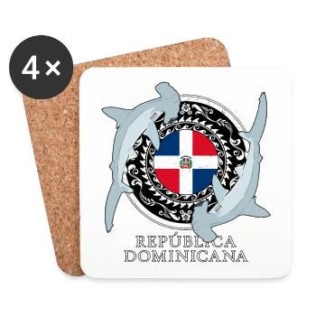 Hammerhaie Dominikanische Republik - Untersetzer (4er-Set) - Weiß - Vorne