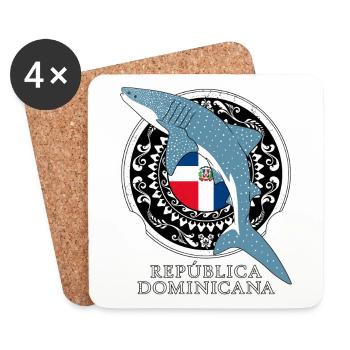 Walhai Dominikanische Republik - Untersetzer (4er-Set) - Weiß - Vorne