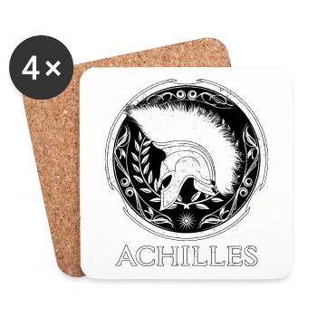 Achilles Griechischer Krieger - Untersetzer (4er-Set) - Weiß - Vorne