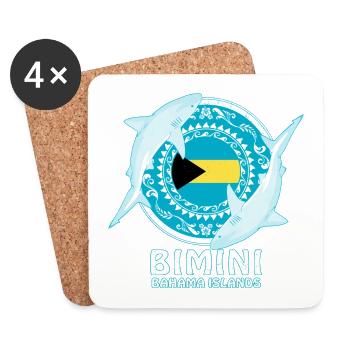 Bimini Bullenhai - Untersetzer (4er-Set) - Weiß - Vorne