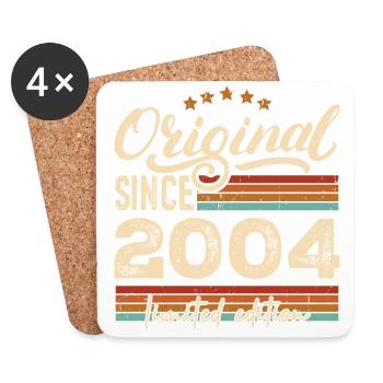 Original 2004 Vintage - Cadeau D’anniversaire 2004 - Dessous de verre (lot de 4) - blanc - Devant