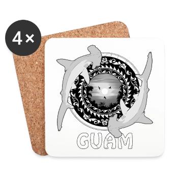 Guam Hammerhai - Untersetzer (4er-Set) - Weiß - Vorne