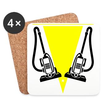 Vacuum Cleaner Cleaning Company - Coasters (set of 4) - white - Front