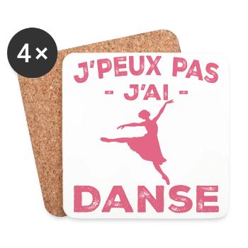 I Can't I Dance - Woman Gift - Coasters (set of 4) - white - Front