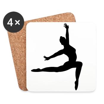 Ballet Ballerine Danse en Blanc - Dessous de verre (lot de 4) - blanc - Devant