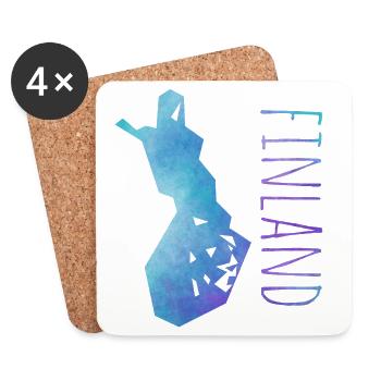 finland - Dessous de verre (lot de 4) - blanc - Devant