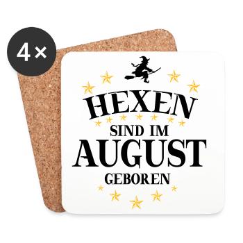 Witch August - Coasters (set of 4) - white - Front