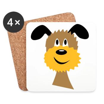 dog - Coasters (set of 4) - white - Front