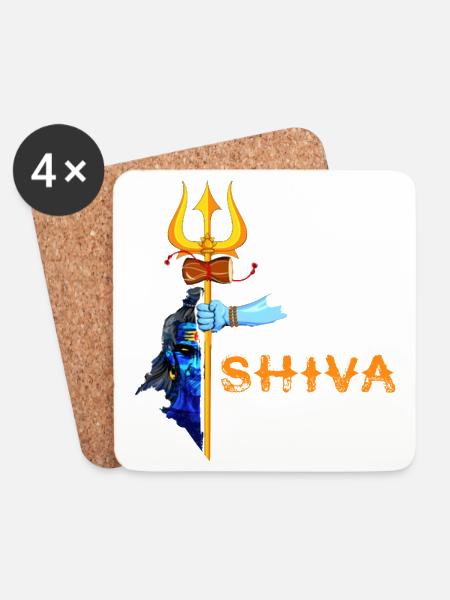 Shiva - Untersetzer (4er-Set) - Weiß
