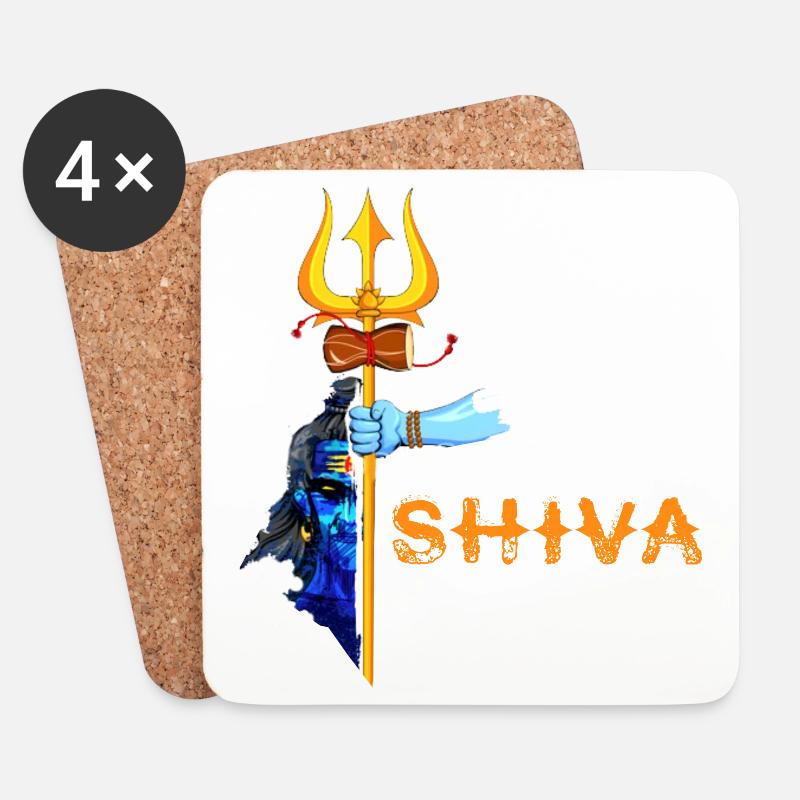Shiva - Untersetzer (4er-Set) - Weiß